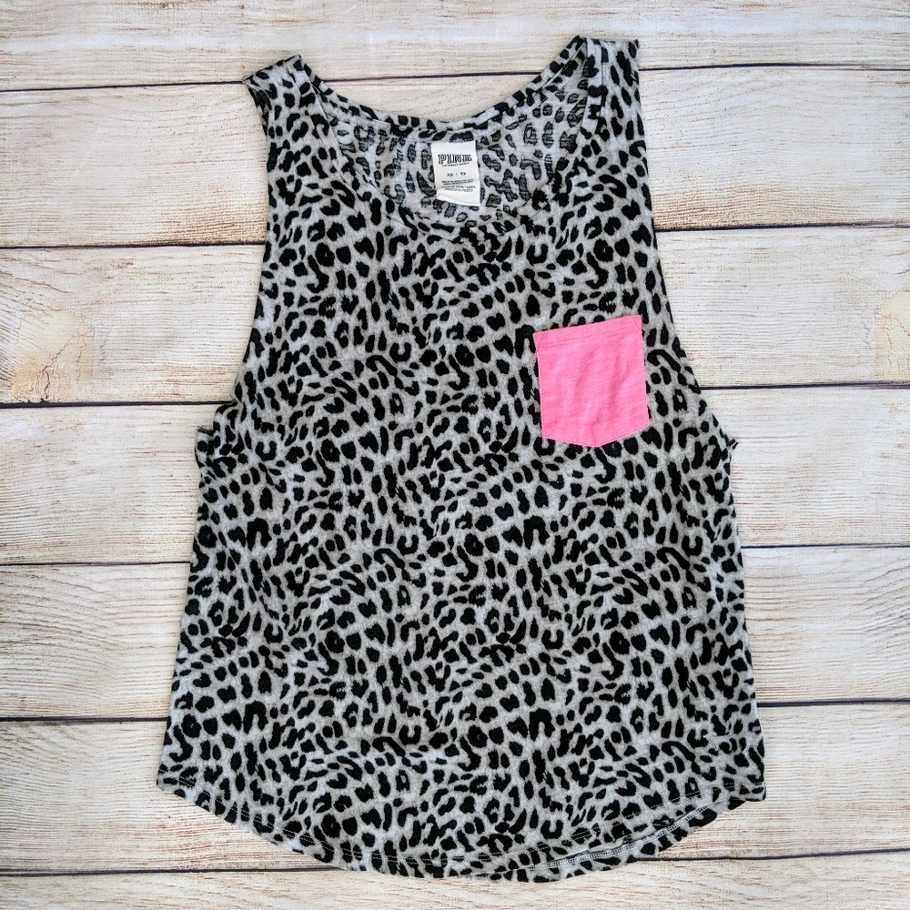 PINK Victoria's Secret Cheetah XS tank top
